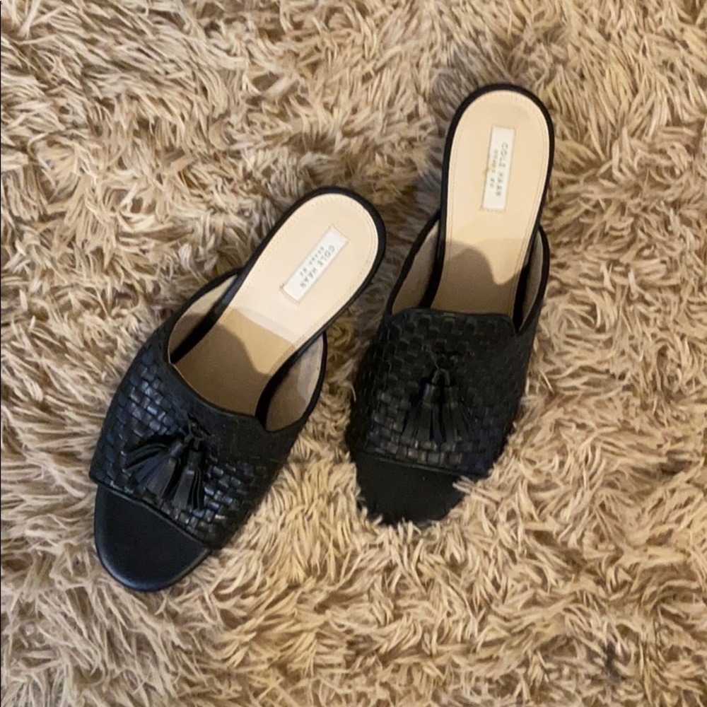 Cole Han Black Women’s Slip-ons Wedges - 8.5